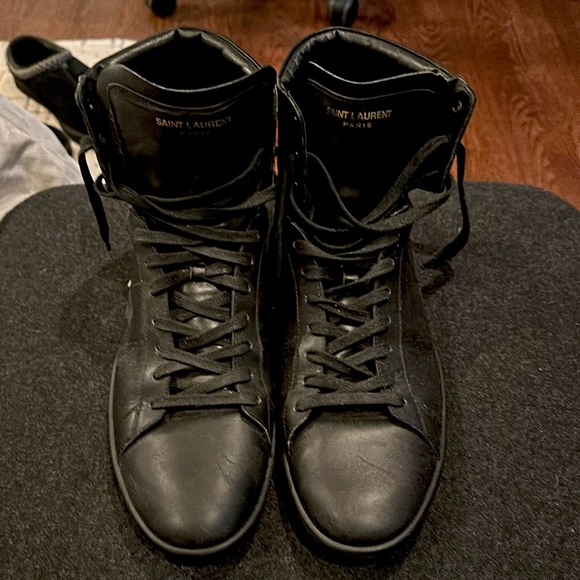 SOLD @ TRR — SL/01 Saint Laurent hi-tops - Picture 1 of 5